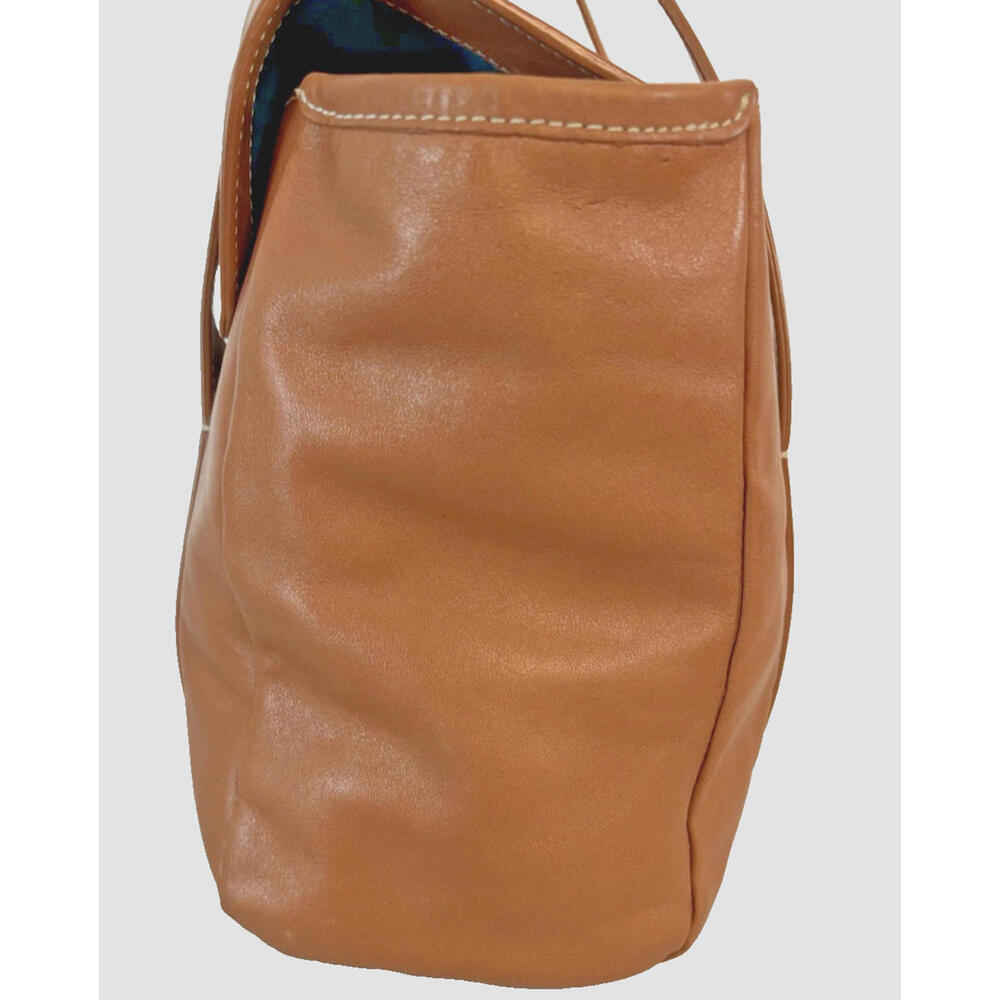 Kate Spade Brown Leather Flap Purse Bag Tote Satchel Fabric Lined 13" x 10" - Picture 6 of 9